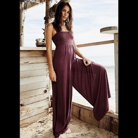 Free People Pants - Free People Beach Homecoming Jumper Plum Purple Berry Wine Size XS
